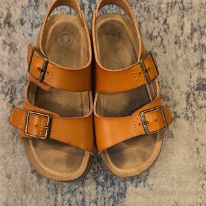 Cat & Jack Brown Adjustable Double-Buckle Kids Sandals